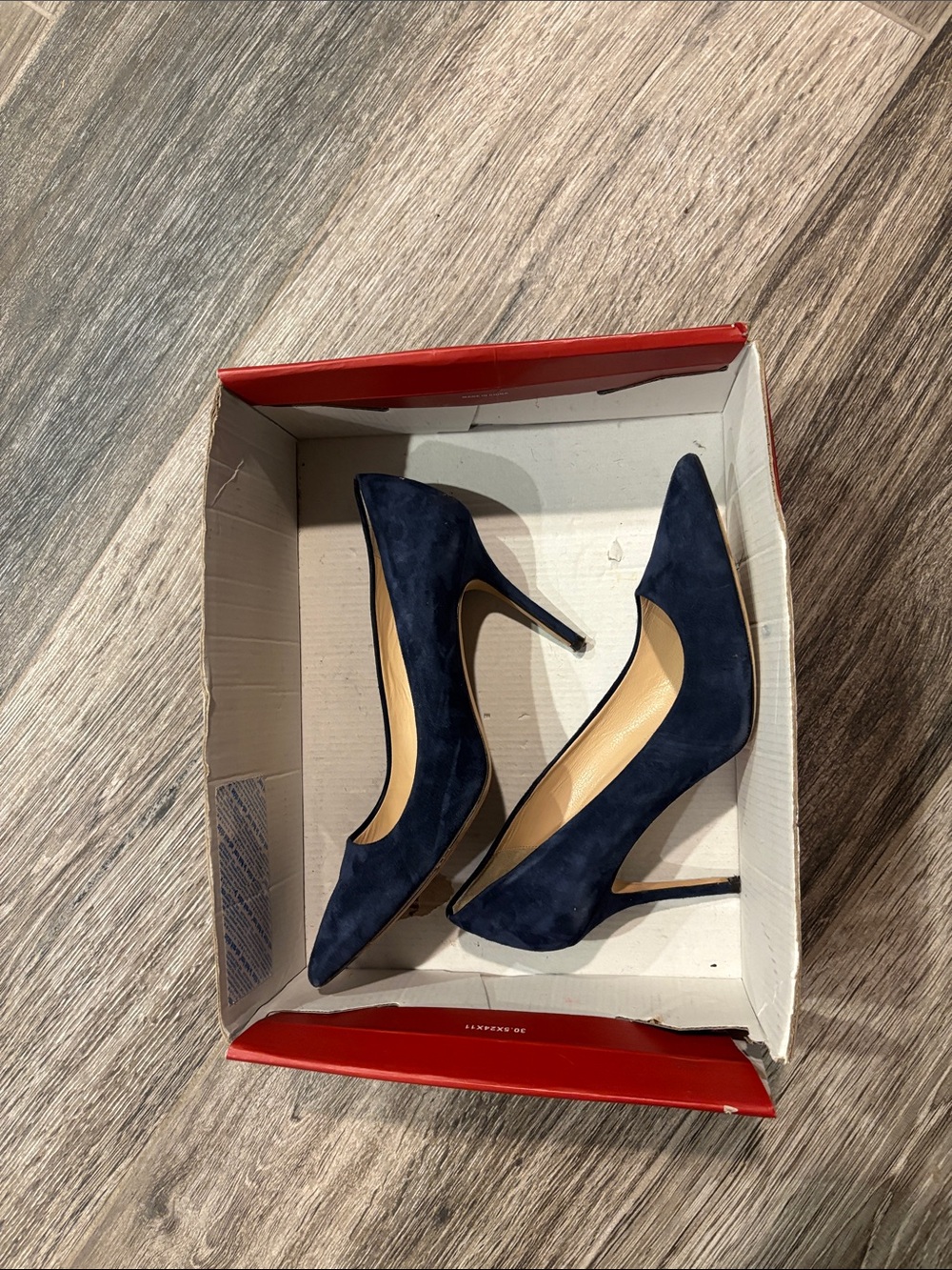J. Crew Navy Suede Pointed-Toe Pumps